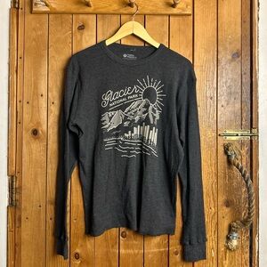 Glacier National Park Men's Gray Long Sleeve Shirt